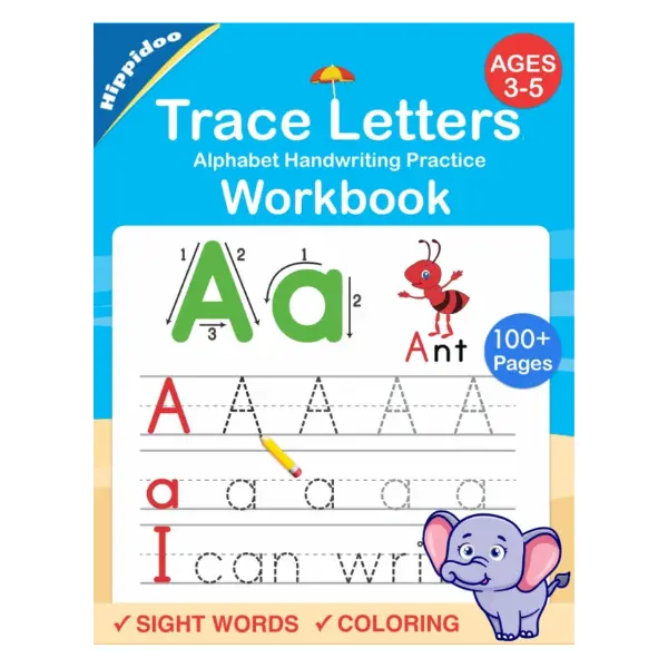 Trace Letters: Alphabet Handwriting Practice workbook for kids: Preschool writing Workbook with Sight words for Pre K, Kindergarten and Kids Ages 3-5. ... Words & Math for Preschool & Kindergarten)