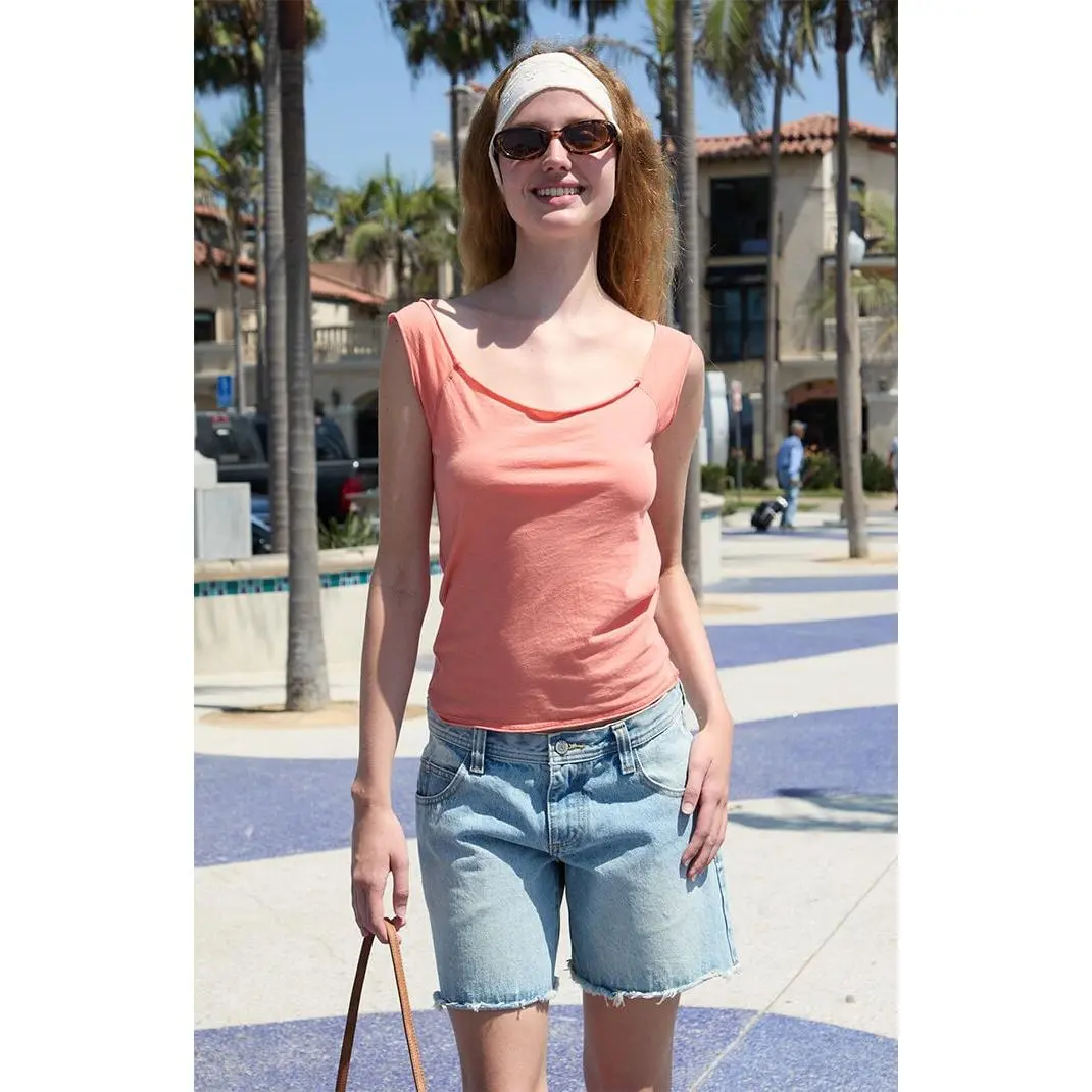 John Galt Women's Coral Off-The-Shoulder Top