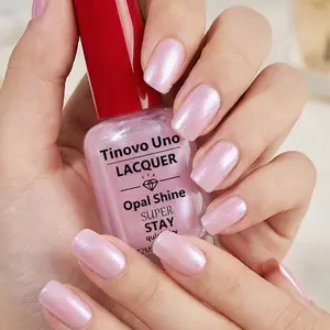 Tinovo Uno 12ml Light Pink Glossy Nail Polish Manicure | Quick-drying, Long-lasting, Non-fading, Gentle, Alcohol-free and Non-damaging to Nails, With a Glass-like Gloss, Nail Care Product