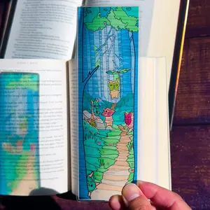 Korok Stained Glass Bookmarks (Zelda Transparent Bookmark, Stained Glass Art, Book Lover, Fantasy Book Reader Gift)
