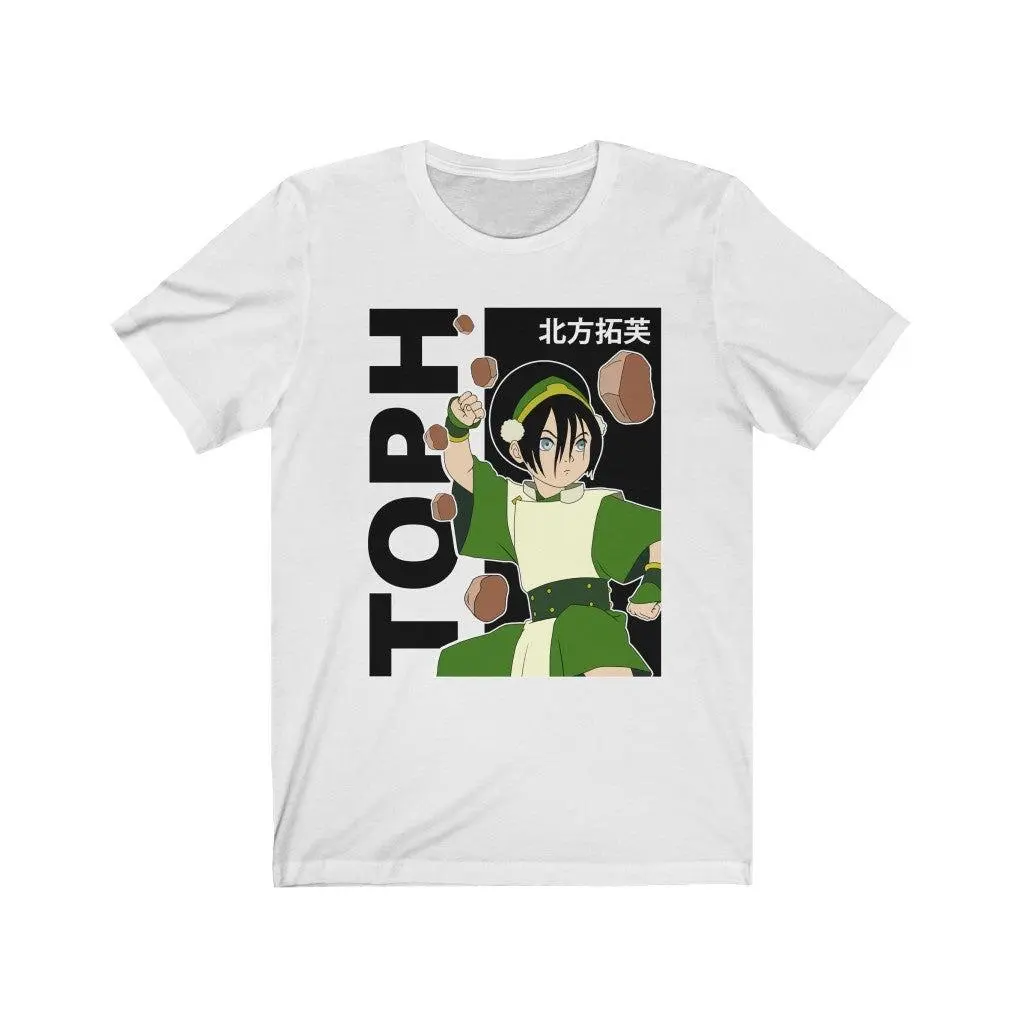 Toph Beifong Graphic Tee, Retro Anime Inspired T-Shirt, Heavy Cotton Streetwear Apparel