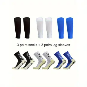 2/6 Pairs Professional Non-slip Football Socks Men Women Breathable Outdoor Sports Soccer Grip Socks