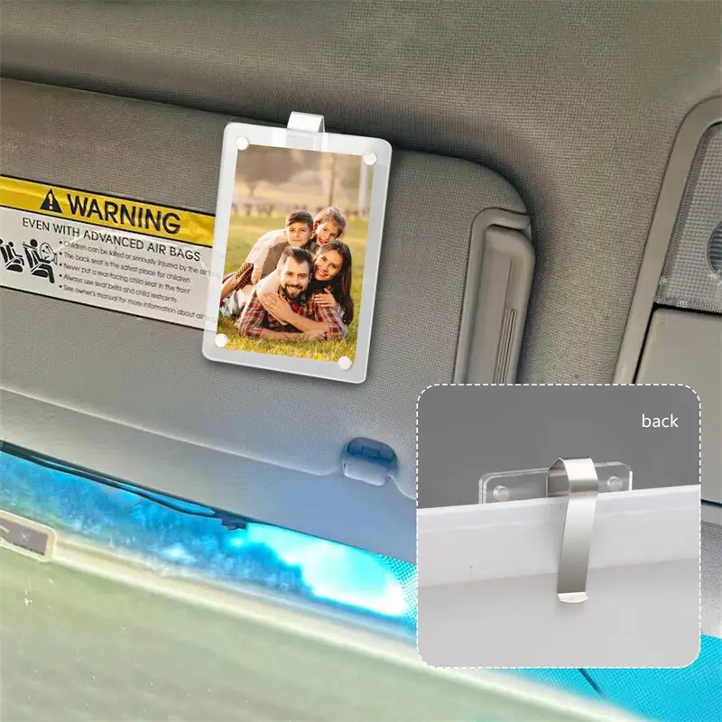Personalized Photo Car Visor Clip - Custom Sun Visor Decoration for Car, Couples Gift, Wallet Photo Holder, Unique Car Accessories picture wall family photo wall photo frames wall frames framed art car picture holder Carkeyring Automotive car decor Car De