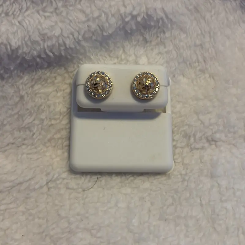 14k gold over silver 925 stud earrings
