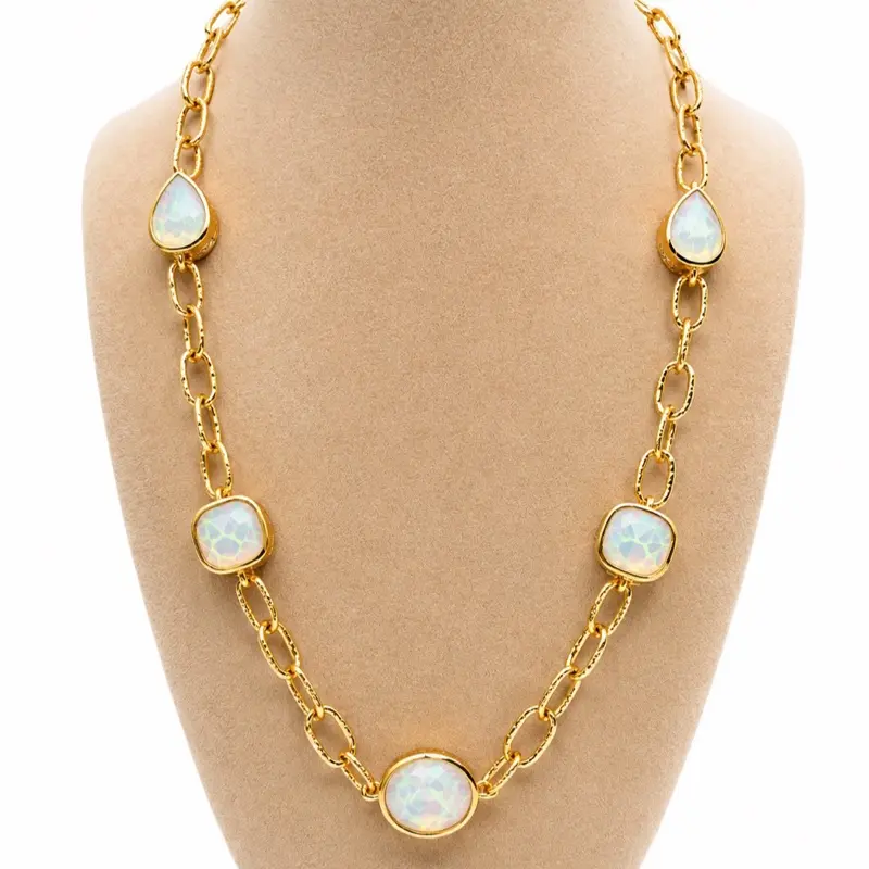 Blue Opal Gemstone Necklace