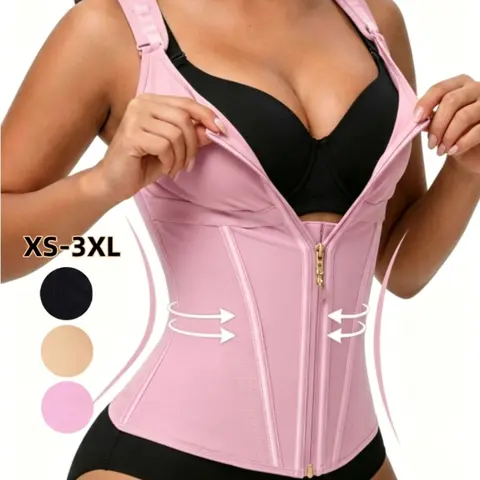 【Black Friday】Women's Colombian Faja Waist Trainer with Adjustable Straps, Abdominal Compression Shapewear for Daily Wear and Fitness