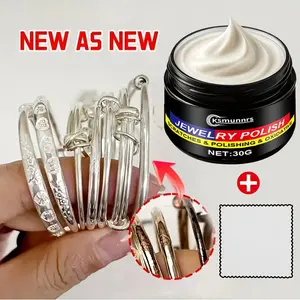 Jewelry Polishing Paste and Cloth Set, Restore Shine for Silver Jewelry, Suitable for Jewels, Metals, Rings, Easy Polish Tool Kit