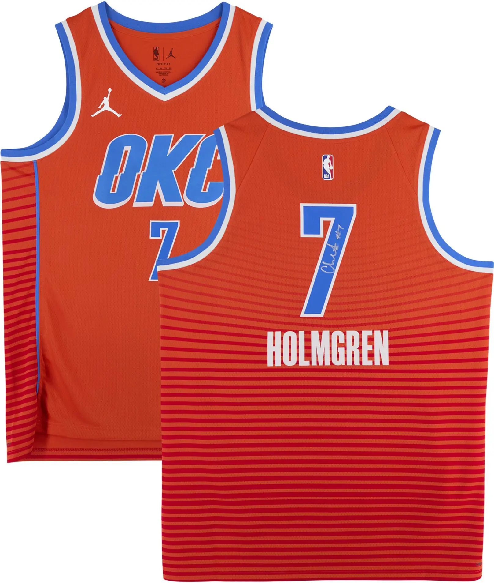 Chet Holmgren Oklahoma City Thunder Autographed Nike Orange Statement Swingman Jersey - Fanatics Authentic Certified