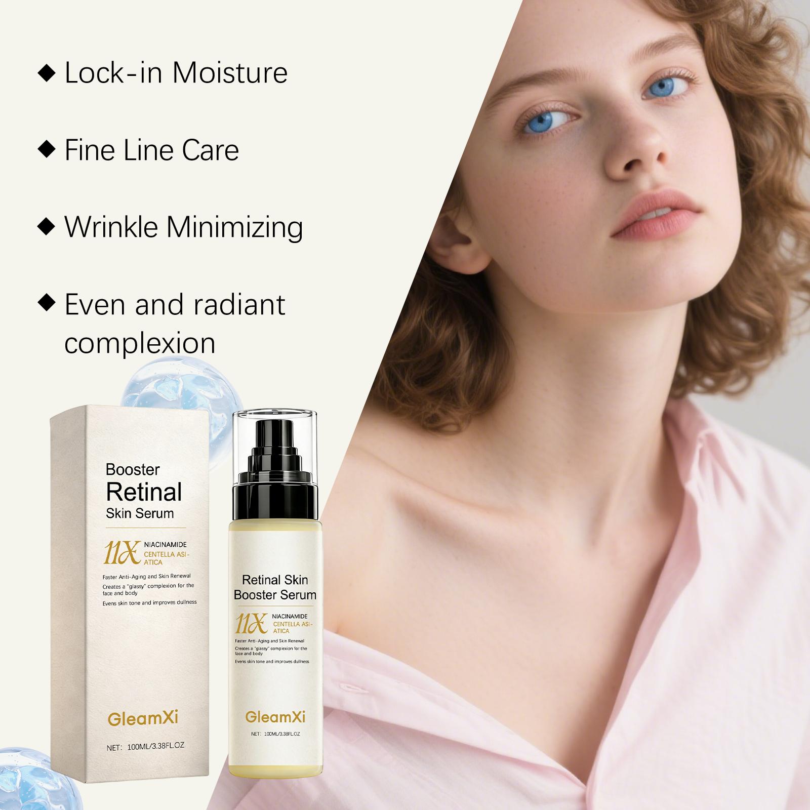 Retinal Skin Booster Serum - Face & Body Renewing Treatment, With Niacinamide & Centella Asiatica for Radiant & Smoother Looking Skin 100ml