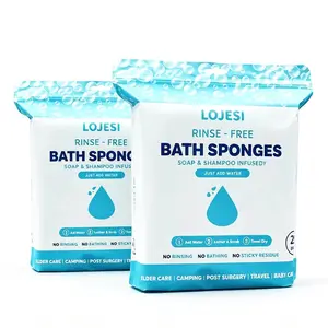 Disposable No Rinse Bathing Wipes- 25 Pack - Simply Dampen, Lather, and DryWithout Shampoo or Rinsing