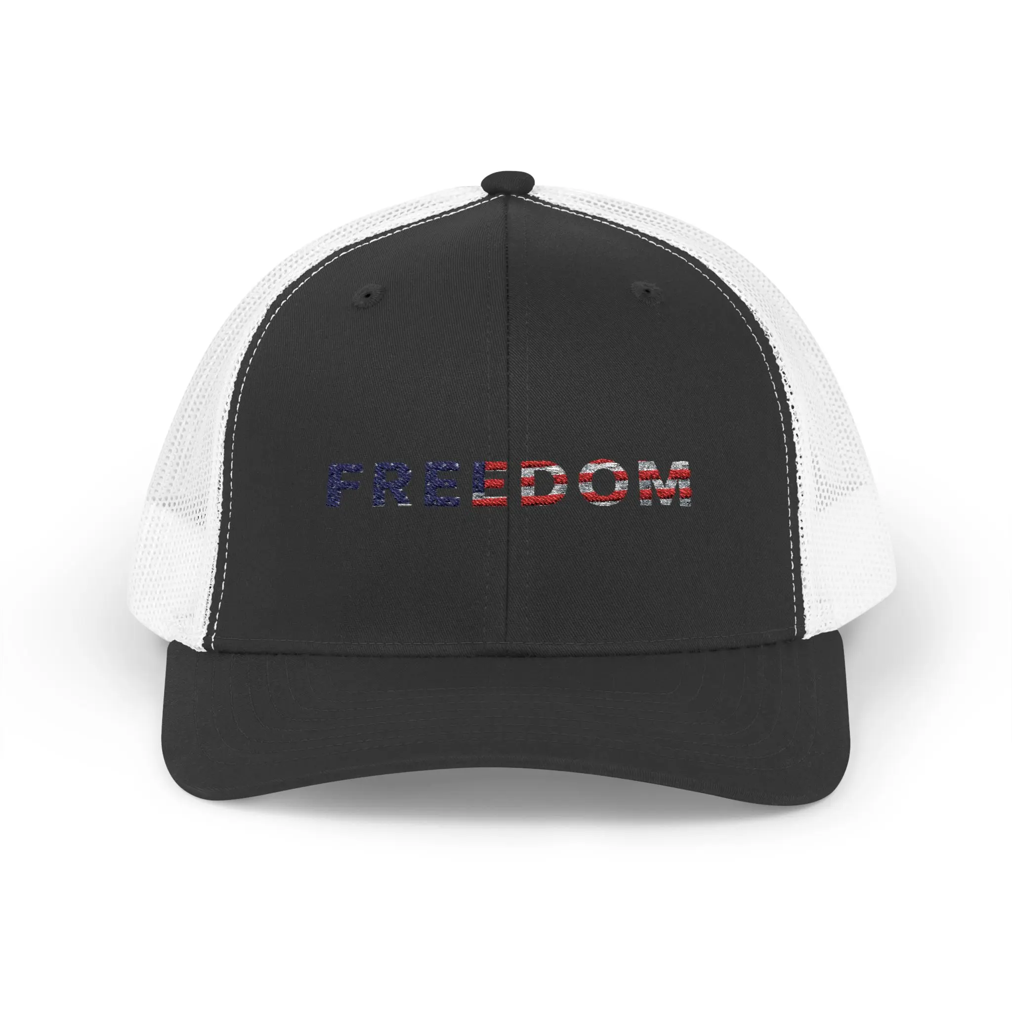 Freedom Adjustable Trucker Hat - Snapback Fit, Durable Polyester Fabric, Blank, Casual, Classic Logo, Logo Slogan Styles, Blank Hats, Casual Hats