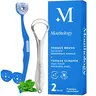 Tongue Brush & Tongue Scraper, Reduce Bad Breath & Improve Oral Hygiene, for Adults Ergonomic Handle & Protective Cap, Tongue Cleaner
