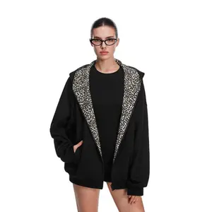 FDR leopard lounge hoodie — best gift, creative wishlist sports set for men and women; large sports shirt and loose autumn/winter fashion sports pants with pocket; casual loose jeans with elastic wide legs; men’s and women’s styles. GARMENTARY
