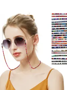 Fashion Colorful Boho Style Eyeglasses Chain, Ethnic Pattern Anti-Drop Glasses Strap for Women, Braided Rope Material, All Seasons