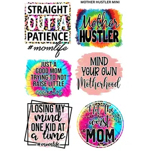Mother Hustler Mini DTF Transfer Gang Sheet 24.5" x 36" Direct To Film for DIY Enthusiasts Vibrant Custom Options Cozy Handmade Aesthetic