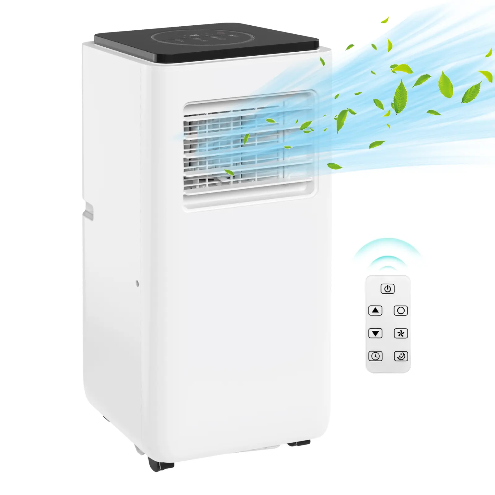8000 BTU Portable Air Conditioner, 3-In-1 AC Unit for Rooms Up to 350 Sq.Ft, with Remote Control, Cool Dehumidifier, and Fan Mode, Floor Air Conditioner with Air Cooler & Fan Functions