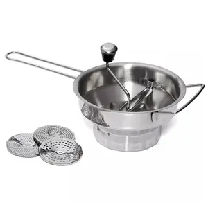 Stainless Steel Food Mill with 3 Discs