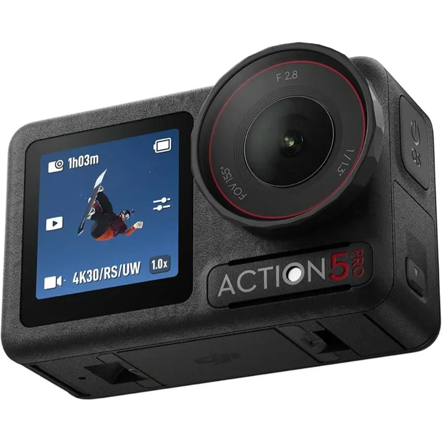 DJI Osmo Action 5 Pro Essential Combo Waterproof Action Camera 4K/120fps with 1/1.3" Sensor Dual OLED Touchscreens IP68 Rated for 20m Dives