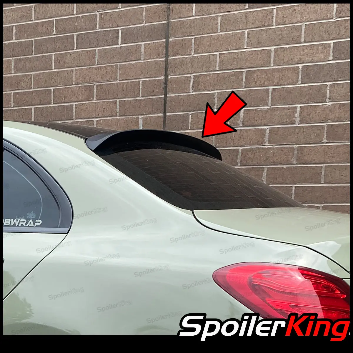 Spoiler King Unpainted Polyurethane Roof Spoiler for Mercedes Benz C Class W205 (2015-2021), XL (380R) Rear Window Design with Downforce, Vehicle-Specific Flush Fit, Aesthetic Flare