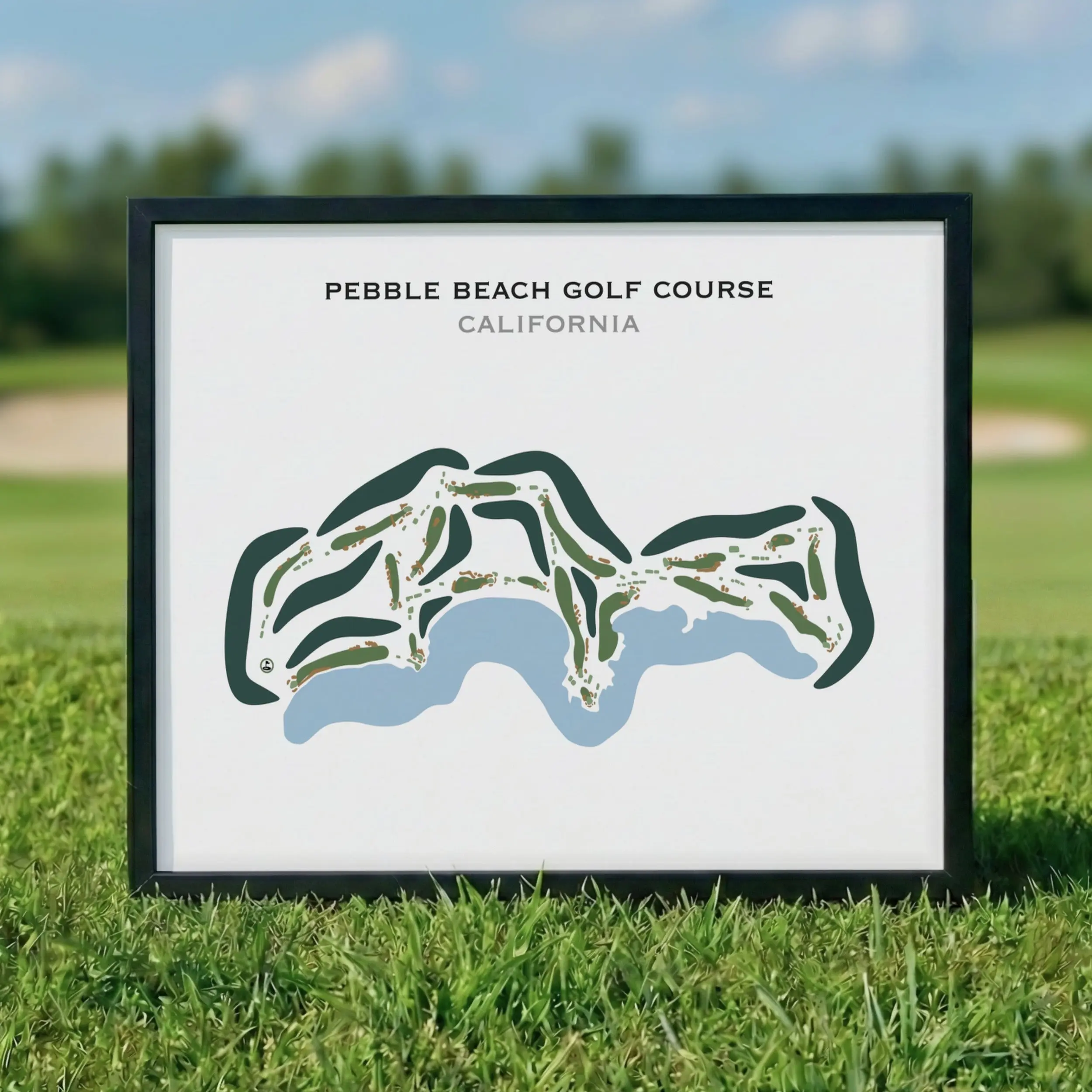 Pebble Beach Golf Links, California - Printed Golf Course