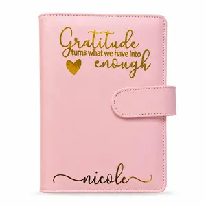 Gratitude A6 Planner with Gold Text | Soft Life Daily Planner