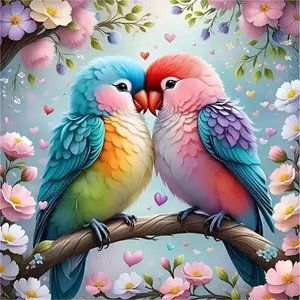 Spring Diamond Art Kits for Adults 5D Bird Diamond Painting DIY Art Diamond Painting Kits Round Full Drill Diamond Art Kits for Home Decor