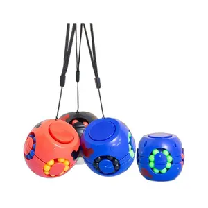 Rotating Magic Bean Cube Fidget Spinner, 3-in-1 Finger Gyro Puzzle Toy for Kids & Adults, Stress Relief Sensory Toy, Educational Brain Teaser, Ideal Gift for Birthday Party, Anxiety Relief Desk Toy BeyBattle Set with Launchers Starter