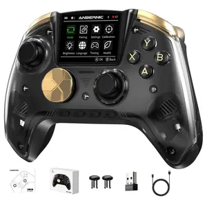 RG G01 Interactive Screen  Gaming Controller Compatible with PC/Steam/Linux/Android//IOS 2.4G   Controller Gamepad Hall Effect Triggers(Black)