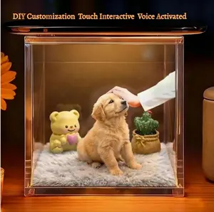 3D Holographic Pet Memorial Box, Interactive & Voice-Activated, DIY Pet Customization, Pet MemorialKeepsake- Perfect Gift for Loved Ones, Pet Lovers & Those Who Lost a Furry Friend