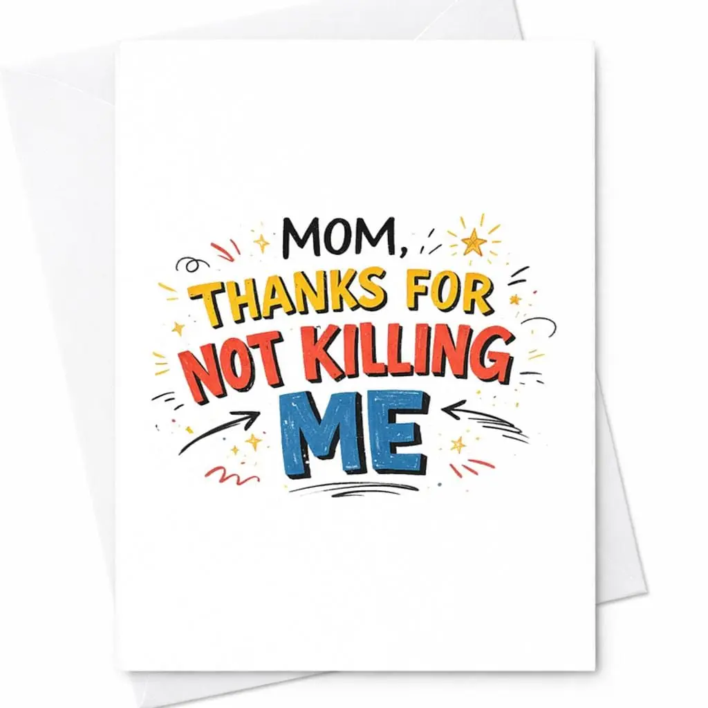 Mom Thanks For Not Killing Me