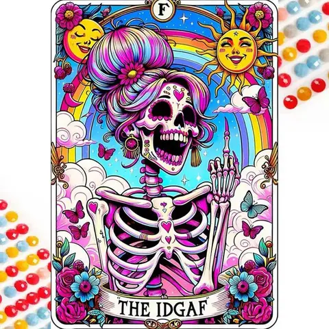 5D DIY Diamond Arts Colorful Painting Kit, Crafts, Rhinestone Painting, Skull Pattern Diamond Arts Colorful Painting without Frame, DIY Decor Painting for Bedroom, Halloween