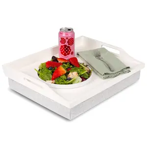 Soft White Lap Tray with Removable Cushion - Final Sale/No Returns