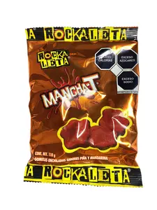 MANCHA T ROCKALETA GOMITAS ENCHILADAS SOBOR PIÑA Y MANDARINA - 110 GRAMS - AUTHENTIC PRODUCT OF MEXICO