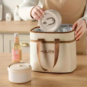 Aluminum Foil Insulated Lunch Bag for Men and Women, Durable Large Capacity Tote for Work and School, Perfect for Picnics and Meals, Insulated Lunchbox Cooler, Lunch Cooler Bag, Multifunctional Insulated Bag