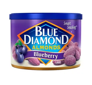 Blue Diamond Almonds, Classic Blueberry Flavored Sweet Snack Nuts perfect size for On-the-go, Lunch, Adults and Kids, 6oz Can