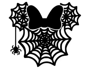 Mouse Spider Web Head Vinyl Decal/Sticker for Windows, Mirrors, Cups, Cars - Permanent Vinyl Decoration