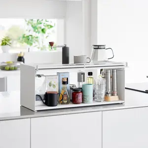 Open-Back Countertop Storage Rack - Steel