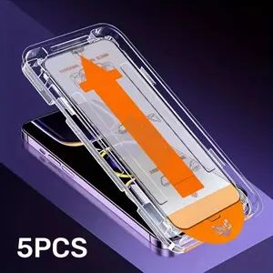 5pcs Ultimate Screen Protection for Smartphone, 3D Smooth Edge Design, Nano Oleophobic Coating, 9h Tempered Glass, Full Coverage