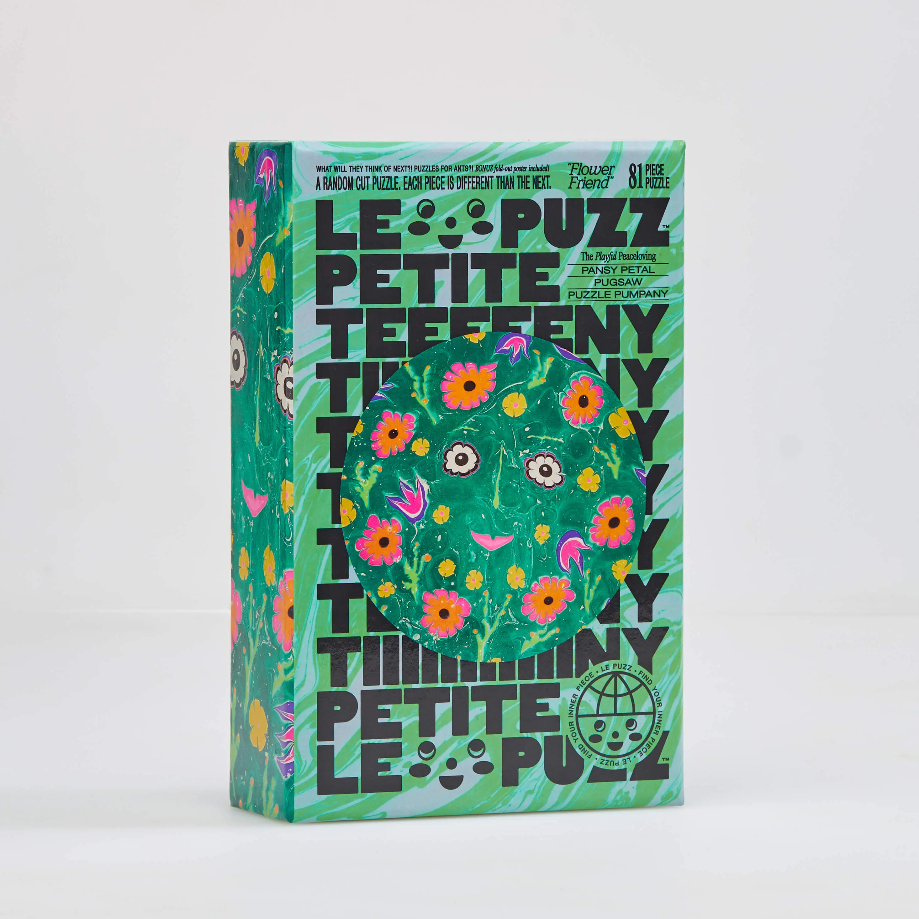 Flower Friend | a 81 piece round mini jigsaw puzzle from Le Puzz
