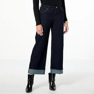 Tower Hill by Christie Brinkley Wide-Leg Cuffed Jean
