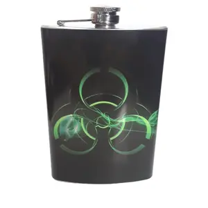 Bio Hazard Theme Flask 8 oz
