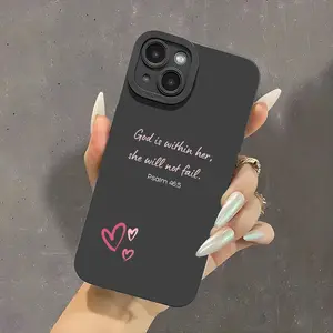 Ideal for Heart-Shaped Christian Quotes, Compatible with Iphone Models 16, 11, 15, 14, 13, 12 Pro Max, XR Plus. Tailored for Women, Featuring Christian-Themed Products, Birthday Gifts for Women, And Items for Teenagers. for iPhone13