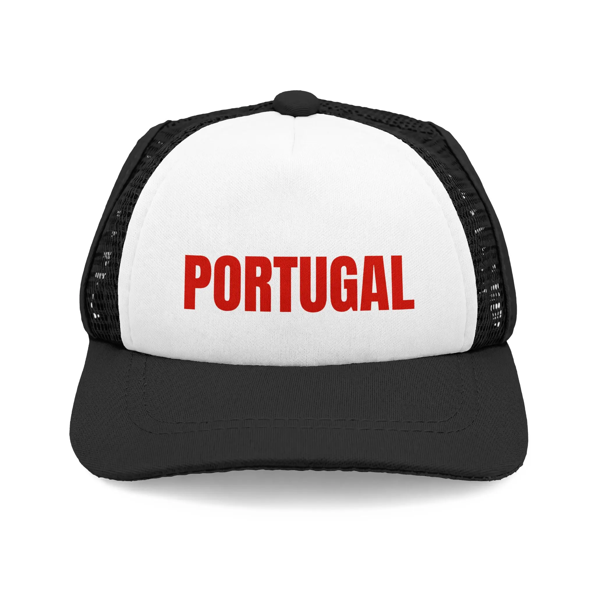 Portugal Dog Fan Hat | White Foam Trucker Hat for Dogs
