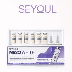 SEYOUL Meso White Facial Serum Ampoules – Uneven Tone Appearance & Skin Radiance Support with Niacinamide, Stem Cells & Collagen – 6 Vials (0.17 fl oz Each)