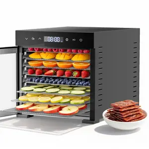 Nut Dehydrator, 600W, 6.5 sq.ft Drying Space, 95-165°F, 30-48min Timer, Auto Shut-Off, Overheat Protection, Household & Snack Prep Use