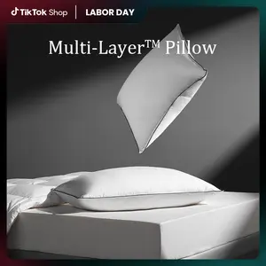 APSMILE Goose Feather Down Pillow for Sleeping 2 Pack, Standard Size Organic Cotton Cover Bed Pillow Inserts, Soft Medium Pillow for Stomach and Back Sleeper (20x26, Set of 2)-TikTokShopLaborDaySale