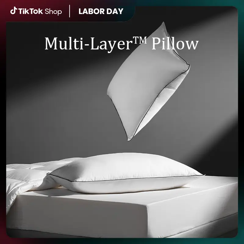 APSMILE Goose Feather Down Pillow for Sleeping 2 Pack, Standard Size Organic Cotton Cover Bed Pillow Inserts, Soft Medium Pillow for Stomach and Back Sleeper (20x26, Set of 2)-TikTokShopLaborDaySale