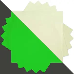 10Sheets A4 Glow in the Dark Printable Sticker Paper for Inkjet Printers - Waterproof Vinyl Decal Sheets with Green & White Contrast Design, DIY Decals for Crafts, Labels, Office Supplies, Printer Label Stickers, Craft Supplies, Vibrant Print Quality