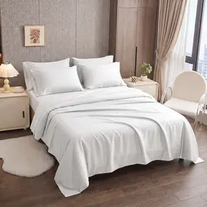 Microfiber 4-Piece Sheet Set, Soft Comfortable, 16 Inch Deep Pocket, Machine Washable for Home and Hotel Use