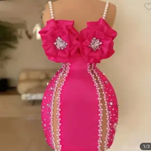 CENXUAN encantador Mini Vestido De graduación listones vaina sin tirantes sin mangas Bling exquisito Vestido De noche personalizado